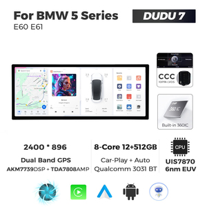 Reproductor Multimedia para Auto NaviFly DUDUAUTO DUDU7 7870 2400*896 WIFI 4G LTE para BMW Serie 5 E60 E61 Compatible con Cámara 360 DVR - Product Image 4