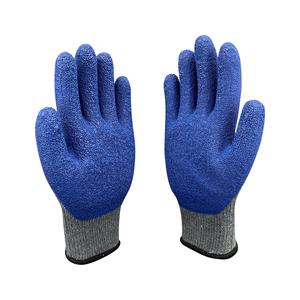 Gants de sécurité respirants et absorbants la transpiration, en coton CVC doux tricoté, enduits de latex froissé, confortables pour le travail par temps chaud - Product Image 2
