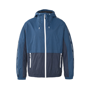 OEM Custom Logo Design Vintage <b>Men's</b> Regular Fit Grey Blue Contrast Color Full Sleeve Winter Canvas <b>Jacket</b> Zipper <b>Fly</b> Hood - Product Image 1