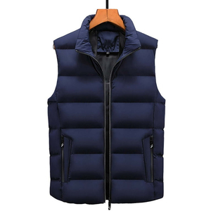 Breathable High Quality Navy <b>Black</b> Sleeveless Men's <b>Vest</b> Jacket Best Comfortable Winter Custom Puffer Waistcoats Men - Product Image 4