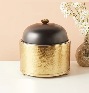 Argent fini couvercle Hotpot ustensiles de cuisine métallique Hotpot nouveauté à la recherche serveur de nourriture Hotpot fêtes de mariage restauration - Product Image 3