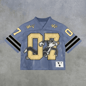 เสื้อยืดฟุตบอลคอวีสำหรับผู้ชายเสื้อยืดใส่ได้ทั้งชายและหญิงเสื้อยืดผ้าตาข่ายอินเทรนด์ - Product Image 2