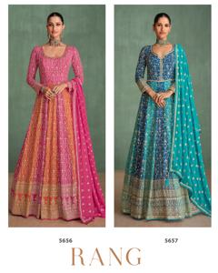 Dernière robe de créateur moderne traditionnelle lourde Georgette Anarkali pour les festivals de mariage vêtements indiens pakistanais directs - Product Image 6