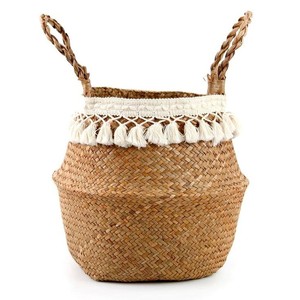 Good Quality Vintage Wooden Rattan <b>Basket</b> Wholesale Supplier Customized <b>Bamboo</b> Rattan Fruit Storage <b>Basket</b> Top Exporter India - Product Image 2