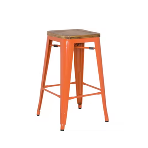 Taburete de Bar alto de metal industrial moderno para comedor y uso al aire libre, precios al por mayor para cafetería, restaurante, cafetería - Product Image 6