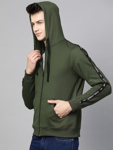 Sudadera con capucha de manga larga para hombre, 100% algodón, corte ajustado, estilo urbano, con cremallera completa, logotipo personalizado OEM, invierno, venta al por mayor - Product Image 4