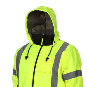 Chaqueta de Seguridad Reflectante Impermeable de Alta Visibilidad para Hombre, Ropa de Trabajo de Invierno, Industrial, Resistente, de Lona, con Letras de Construcción - Product Image 4