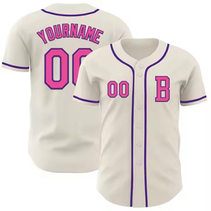 Diseño de moda personalizado transpirable 100% poliéster uniforme de béisbol Jersey - Product Image 3