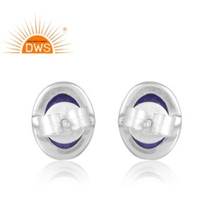 Vente chaude 925 Sterling Silver Naturel Doublet Améthyste Quartz Gemstone Boucle D'oreille Conception Personnalisée Fabricant De Bijoux - Product Image 2