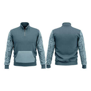 Sudadera Minimalista Casual para Hombre con Media Cremallera, Suave Felpa, Algodón de Invierno, Logotipo Personalizado, OEM, Venta al por Mayor de Fábrica - Product Image 1
