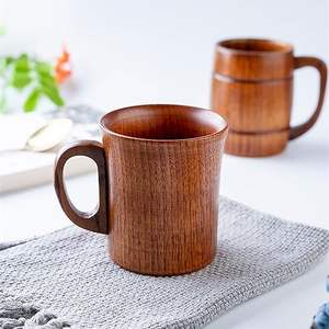 Taza de Madera de Diseño de Lujo con Acabado Lacado, Taza de Madera Maciza de Primera Calidad para Restaurantes a Bajo Precio - Product Image 1
