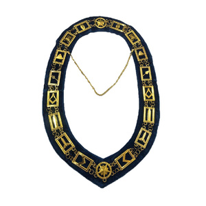Collier de chaîne maçonnique Regalia Scottish Rite 33e degré avec collier de chaîne de la plus haute qualité en velours noir - Product Image 5