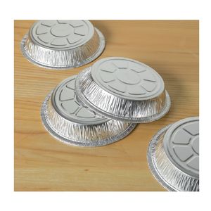 Whosale 2024 Custom Round Silver Food Grade Disposable Lunch <b>Box</b> Takeaway Food Tray BBQ Baking Tin Foil Container in Vietnam - Product Image 1