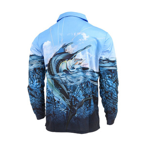 Maillot de pêche camouflage à manches longues personnalisé de haute qualité pour hommes chemises imprimées OEM de grande taille vêtements de pêche en sublimation - Product Image 6