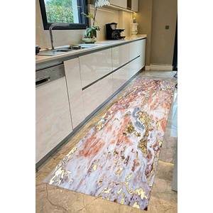 Alfombra con Estampado de Mármol Brillante: Tonos Suaves, Antideslizante, Decoración del Hogar, con Pelo Suave - Product Image 3