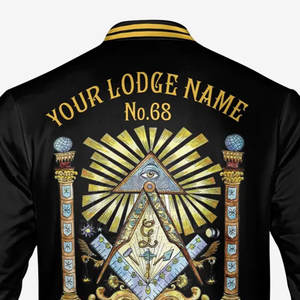 Chaqueta Universitaria Masónica para Hombre con Símbolo Masónico Bordado, Chaqueta Universitaria de la Hermandad Masónica - Product Image 5