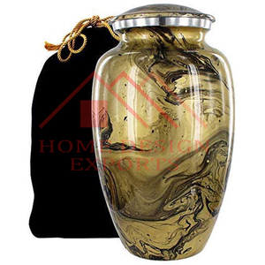 โถบูโลหะทำด้วยมือสำหรับผู้ใหญ่โถขี้เถ้าทำจากโลหะสีเขียว - Product Image 5