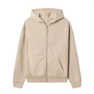 Nouveau meilleur haute qualité fermeture éclair personnalisée sur la taille coton lourd rue français éponge fermeture éclair Triple couche sweats à capuche hommes 100% coton - Product Image 1