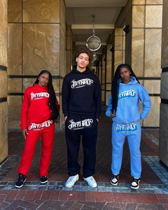 เสื้อฮู้ดและกางเกงวอร์มสำหรับผู้หญิงเย็บปะติดตัดเย็บตามสั่งแนวสตรีท - Product Image 5