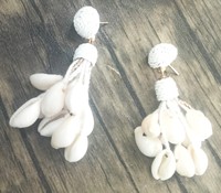 Boucles d'oreilles tendance en perles et raphia, alliage de haute qualité, bijoux bohèmes pour femmes