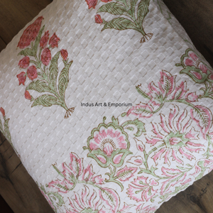 Taie d'oreiller en coton imprimé bloc à la main belle taie d'oreiller gaufré à la main - Product Image 3