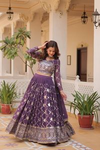 Lehenga choli ชุดสูทงานแต่งงานอินเดียปากีสถาน - Product Image 2
