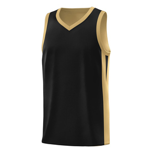 Venta caliente con cuello en V sin mangas hombres ropa de baloncesto Jersey personalizado a granel cantidad personalizada duradera hombres baloncesto Jersey - Product Image 2