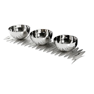 Tazón de servidor de frutas profundo redondeado de diseño moderno, accesorios de decoración de mesa, tazones de frutas de Metal - Product Image 1