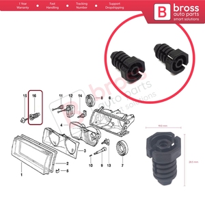 BHL558-1 2 Piezas de Clips de Ajuste para Faros Delanteros, Tornillos de Fijación 63121387026 para 3 E36 6 E63 E64 Z3 - Product Image 5