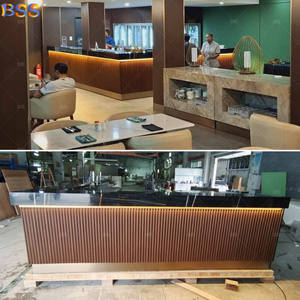 Comptoir de <span class=keywords><strong>bar</strong></span> <span class=keywords><strong>en</strong></span> forme de L pour club, commerce, intérieur moderne, café, design de comptoir, meilleur comptoir de <span class=keywords><strong>bar</strong></span> <span class=keywords><strong>en</strong></span> <span class=keywords><strong>marbre</strong></span> noir pour hôtel, restaurant - Product Image 6