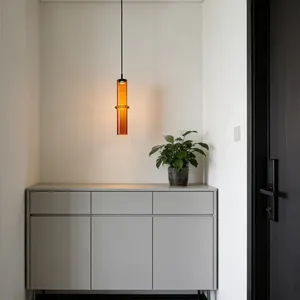 Pendentif en bambou Kiko de forme allongée - Product Image 5