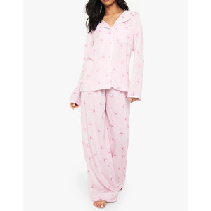 Vêtements de nuit personnalisés de haute qualité pour femmes pyjama en coton ensemble de 2 pièces ensembles de vêtements de nuit costumes de nuit vêtements de salon vêtements de nuit pour femmes - Product Image 1