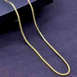 Collar de Cadena de Espiga de Serpiente Chapado en Oro Micro de 14K, 18K, 24K de Latón al por Mayor, Diseño Moderno y de Moda - Product Image 2