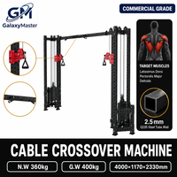 Máquina de Poleas Comercial con Doble Torre de Pesas, Entrenador Funcional, Barra de Dominadas Ajustable, Equipo de Fuerza para Gimnasio