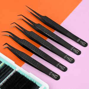 Pinzas de Alta Calidad con Punta de Fibra para Extensión de Pestañas, de 45 y 90 Grados, Herramienta de Aislamiento Recta Mega Boot - Product Image 1