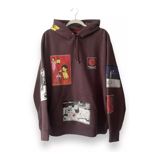 Sweat à capuche brodé avec patchs, fabricant OEM, sweat à capuche streetwear haut de gamme avec patchs brodés personnalisés disponibles pour la marque privée - Product Image 1