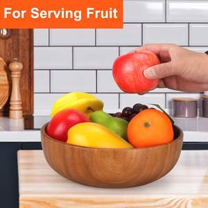 Ensaladera Grande de Madera Maciza de Primera Calidad con Acabado Liso para Comedor y Hoteles, Disponible en Grandes Cantidades desde India - Product Image 3