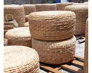 Coussin de coussin en jacinthe d'eau fabriqué à la main avec un coussin en jacinthe d'eau de qualité constante vente en gros pour les distributeurs - Product Image 4