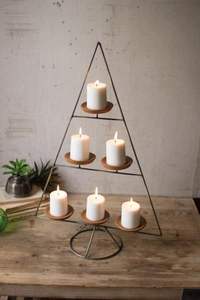 เชิงเทียนโลหะที่ทนทานพร้อมการพิมพ์สเปรย์แก้วงานฝีมือสำหรับตกแต่งบ้าน-สำหรับห้องนั่งเล่นพื้นที่รับประทานอาหารห้องนอนกิจกรรม - Product Image 4