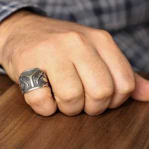 Bague pour homme en argent sterling 925, collection culturelle Kay Tribe, bijou de 7,78 g, 1,8 cm, pour usage quotidien - Product Image 1