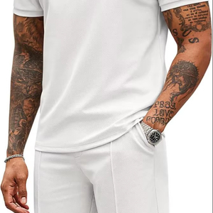 Custom Logo Summer <b>Men's</b> Soccer Training Jogger <b>Shorts</b> Set 2-Piece Eco-Friendly T-shirt and <b>Shorts</b> Suit Breathable Design - Product Image 1