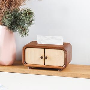 Boîte à mouchoirs en noyer de luxe |   Porte-papier en bois durable pour salle de bain et salon |   Boîte de rangement de bureau moderne |   Décoration intérieure - Product Image 5