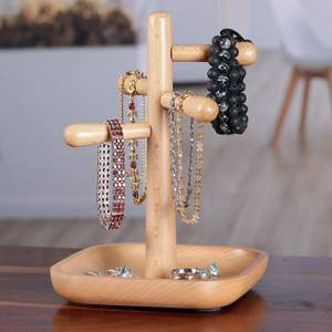 Handmade <b>Wooden</b> Jewelry Display Tray for Rings Handmade Decorative From India - Product Image 1