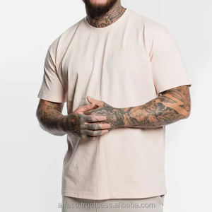 Logo personnalisé Designer T-Shirt oversize pour hommes 100% coton tricoté blanc Gym Workout couleur T-Shirt imprimé coupe ample Style formel - Product Image 3