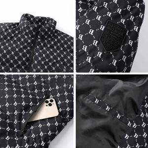 เสื้อแจ็คเก็ตสีดำทรงสลิมบุผ้าฝ้ายแบบพองตัวสำหรับฤดูร้อน รุ่น STITCHMODE ผลิตตามสั่งพร้อมโลโก้เฉพาะด้านหน้า สำหรับทั้งชายและหญิง จากผู้ผลิตที่รับประกันคุณภาพ - Product Image 4