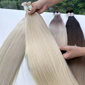 Precio al por mayor Extensiones de cabello a granel Cabello humano Double Drown 100 gramos Colores claros 18 pulgadas - Product Image 1