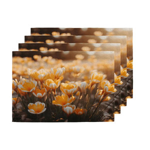 Mantel Individual de lino y algodón de lujo más vendido, forma personalizada de alta calidad, hecho a mano, impermeable, patrón sólido, precio al por mayor - Product Image 4