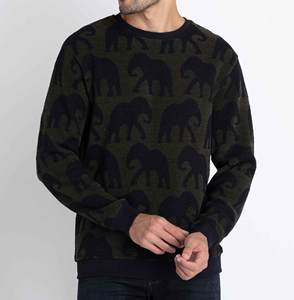 Haute qualité sur mesure hommes couleurs unies sweats col rond manches longues 100% coton hommes sweat avec des prix bon marché - Product Image 3