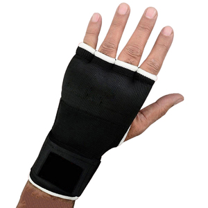 Gants intérieurs rembourrés en cuir pour la boxe, bandages de main à doigts ouverts, logo personnalisé, équipement de soutien du poignet pour l'entraînement - Product Image 2