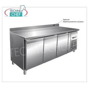 Équipement de réfrigération pour cuisine commerciale Forcar G-GN3100TN, table frigorifique à 3 portes, température -2/+8°C, 417 L, ventilée, classe B - Product Image 1